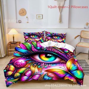 Parure de lit brossée Xzl pour lit 1,8 m, impression numérique 3D, 90 g/m², 110 g/m², tissage uni doux lavé - Product Image 3