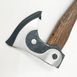 Taiji Casting en Balde de acero de alto carbono forjado, mango de madera de haya pulido de medio espejo Braveheart Tomahawks Axe - Product Image 1