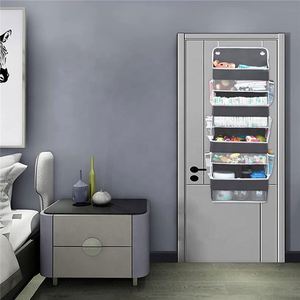 Foldable Closet Cabinet Hanging Organizers with 4 Large Pockets 6 Mesh Side Pockets with Clear Window for Bedroom Nursery - Product Image 6