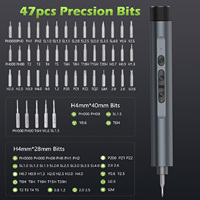 Mini tournevis à stylo 49 en 1, ensemble de tournevis de précision électrique avec 47 embouts magnétiques, lumières LED, kit d'outils de réparation rechargeable