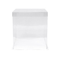 Boîtes à gâteaux transparentes en PET de 2 mm avec fenêtre, finition brillante, design personnalisé, emballage alimentaire recyclable pour mariages - Vente en gros