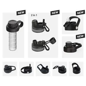 Double Wall Sport 18oz 32 Oz Magnetic Stainless Steel Gym Insulated Water Bottle With Phone Holder