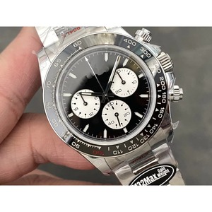 Montre mécanique Drioshipping avec bracelet en acier, mouvement 4132MAX, fond ajouré, fonction jour, bracelet en acier inoxydable, verre en alliage - Product Image 2