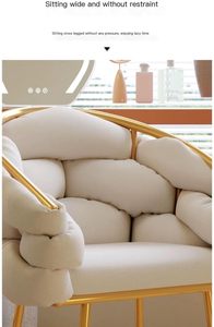 Sedia <span class=keywords><strong>Poltrona</strong></span> Singola Formwell da Relax in Velluto con <span class=keywords><strong>Gambe</strong></span> Dorate, Poltroncina da Trucco Imbottita per Soggiorno e Camera da Letto - Product Image 5