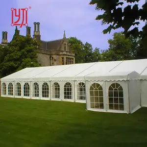 Etkinlik fuarları için alüminyum beyaz düğün çadırı 20x40 40x40 ağır açık beyaz PVC kaplı eğlence çadırı