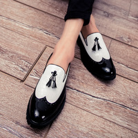 Chaussures habillées formelles pour hommes de grande taille, style britannique, motif sculpté, légères, chaussures de mariage avec livraison DDP