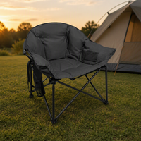 Chaise lune portable pour camping, robuste, avec structure en acier, pliable et rembourrée, pour jardin, terrasse, pique-nique, pêche, cour arrière