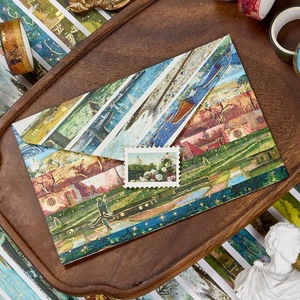 เทปวาชิสีสันสดใสลายภาพวาดสีน้ำมันสไตล์คลาสสิกสำหรับตกแต่งสมุดบันทึก DIY สติ๊กเกอร์นำเข้าจากต่างประเทศ - Product Image 3