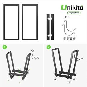 Estante <span class=keywords><strong>de</strong></span> <span class=keywords><strong>leña</strong></span> <span class=keywords><strong>de</strong></span> Metal <span class=keywords><strong>de</strong></span> diseño moderno personalizado Simple Interior Exterior uso doméstico chimeneas accesorios con ruedas al <span class=keywords><strong>por</strong></span> <span class=keywords><strong>mayor</strong></span> - Product Image 5