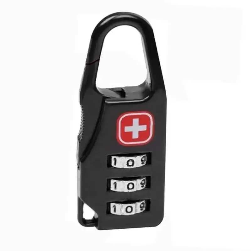 Cadeados de segurança de bagagem, cadeados de aço de combinação de segurança de 3 dígitos aprovado tsa mala