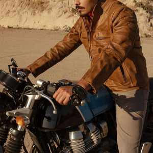 Chaqueta de Motocicleta de Cuero Genuino para Conducción Urbana, Equipo de Seguridad Premium, Chaqueta de Motociclista de Cuero con Cierre Frontal, la Mejor Chaqueta para Motociclistas - Product Image 3