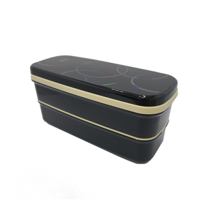 Japanese Black Microwave-safe Rectangle Modern Salad Lunch Bento Box