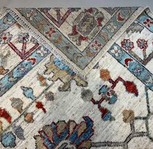 Alfombra de lana turca Oushak hecha a mano (8 '4 "x 9' 10") para sala de estar, diseño personalizado y tamaño disponible - Product Image 3