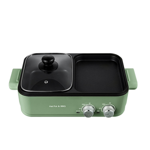 <span class=keywords><strong>Griglia</strong></span> per <span class=keywords><strong>barbecue</strong></span> elettrica con pentola calda <span class=keywords><strong>scaldavivande</strong></span> set tavolo mini base affumicatore all'aperto coreano girarrosto elettrico in ceramica portatile - Product Image 6