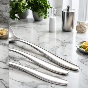Ensemble <span class=keywords><strong>de</strong></span> couverts <span class=keywords><strong>de</strong></span> <span class=keywords><strong>table</strong></span> en argent <span class=keywords><strong>de</strong></span> haute qualité, luxe, acier inoxydable 18/10, miroir, cadeaux d'affaires, couteau vertical, fourchette, cuillère, restaurant - Product Image 4