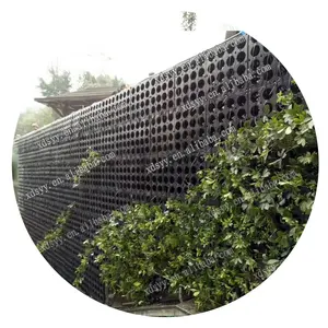 Nero verticale verde Living wall panels vasi da fiori sistema di parete verde verticale Soilless hydroponic plant wall