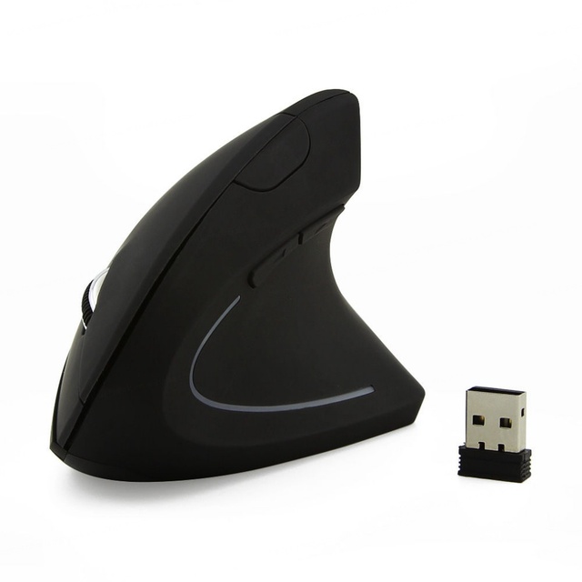 OEM Wholesale Gaming 2.4G Wireless USB Optical LED Ergonomic Vertical Mouse Right-Handed 6D Scroll Wheel Laptop/Desktop Stock