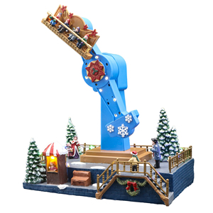 Columpio <span class=keywords><strong>de</strong></span> Parque <span class=keywords><strong>de</strong></span> Atracciones Interior LED Navideño con Luces y Música para Niños, Decoración Pendular Personalizable <span class=keywords><strong>de</strong></span> Plástico para el Hogar y Eventos - Product Image 6