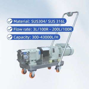 Machine de remplissage automatique de liquides de qualité alimentaire, pompe rotative à lobes haute pression portable pour sirop de <span class=keywords><strong>sucre</strong></span> chaud, chocolat et autres liquides - Product Image 4