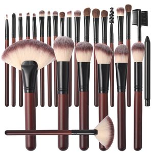 Ensemble de pinceaux de maquillage en poils d'animaux, super doux, pour poudre libre et fard à joues, 26 pièces avec sac – Vente chaude - Product Image 1