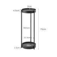 Support de plantes à 2 niveaux Home Tower avec roulettes - Transport et nettoyage faciles, 28 pouces - Acier