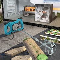 1600W Portable Mélangeur À Main Machine Vitesse Réglable Électrique Bétonnière Mini Mélangeur pour Plâtre Ciment Peinture Industrielle