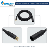 Câble de connecteur de moteur de vélo électrique DREAM à 9 broches, IP66, plaqué or, OEM, usine de Shenzhen