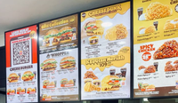 Écran d'affichage numérique HD pour menu de restaurant, panneau publicitaire suspendu LCD 32 43 50 55 pouces
