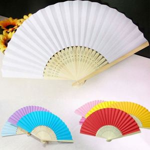 Abanicos Portátiles de Bambú Tallado para Bodas, Estilo Arte Folclórico, Modelo Libélula, Diseño Pintado, Decoración y Regalo para Bodas - Product Image 1