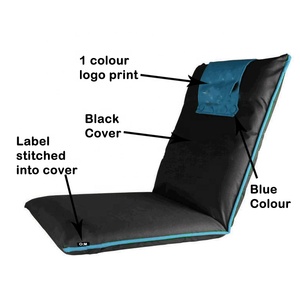 Outdoor Indoor Comfortable Padded Adjustable Ground Folding <strong>Floor</strong> Chair <strong>Seat</strong> with Backrest - Product Image 6