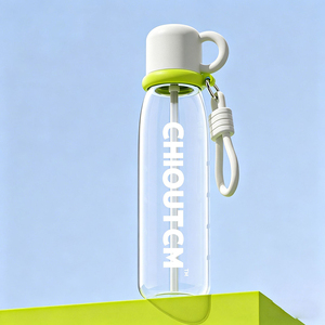 Large Capacity 750ml PC <b>Straw</b> <b>Cup</b> Stylish Drop-proof Heat Resistant Plastic Sports Bottle Portable Space <b>Cup</b> - Product Image 4