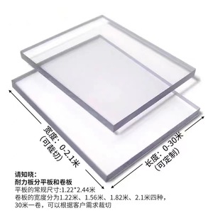 แผ่นพีซีใส Guangli หนา 2 มม. ขนาด 1.22x2.44 ม. กันแดด กันฝน ทนไฟ ปรับแต่งได้ - Product Image 1
