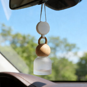 Frosted Glass Aromatherapy <b>Bottle</b> 10ml With Rope <b>Car</b> Interior Decoration Rearview Mirror Hanging <b>Diffuser</b> - Product Image 1