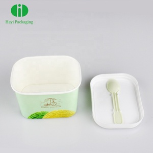 Bán Sỉ Cốc Giấy Vuông Đựng Kem In Theo Yêu Cầu Giấy Cấp Thực Phẩm Giấy Đặc Biệt Tường Đơn, Tường Đơn 50000 Chiếc - Product Image 4