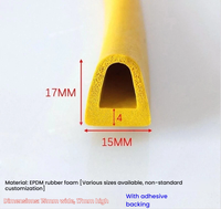 Joint en mousse de caoutchouc creux en forme de D avec adhésif simple face, bande EPDM imperméable et absorbant les chocs pour les boîtiers électriques