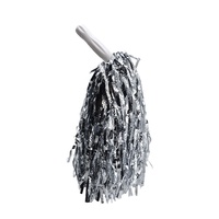 Pompons Métalliques Professionnels Moelleux en Gros pour Équipes de Cheerleading, Pompons de Danse Haute Densité pour Compétitions Sportives 2 PIÈCES