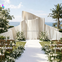 Support métallique LEDA en forme de S pour draperie de fond de scène de mariage, idéal pour la décoration de fêtes et événements