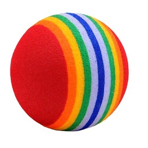 EVA cat toy Custom Soft Sponge EVA Foam Rainbow Play Balls Interactive Kittens Pet Cat Dog Ball-eva Foam Toy With logo