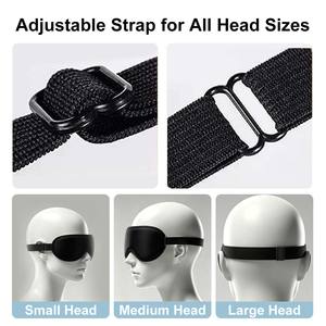 Masque de sommeil <span class=keywords><strong>3D</strong></span> profilé CM en soie glacée rafraîchissante, occultation totale, mousse à mémoire de forme, conception de pont nasal sans pression pour la sieste au bureau, logo personnalisé - Product Image 4