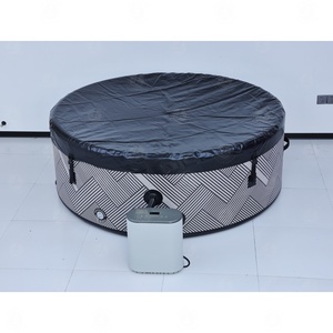 Bain de <span class=keywords><strong>spa</strong></span> <span class=keywords><strong>gonflable</strong></span> géométrique élégant avec doublure intérieure isolée, température constante et design massant pour villa, balcon, cour - Product Image 3