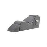 Chaise longue convertible pour yoga et massage, banquette pliante, ottoman en microvelours de 22 pouces, style Mid-Century, doux, hauteur réglable, pour salon