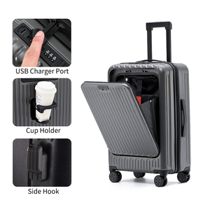 TSA Lock 20-Zoll-Handgepäckkofferset ABS PC Hartschalen-Spinner-Caster 24/26 Zoll Front Open Laptop-Tasche Mehrzweck gebrauch - Product Image 3