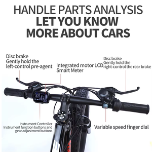 Vélo électrique tout-terrain 26 pouces, 2 roues, 350W, batterie lithium 36V, avec frein à câble, autonomie 60 km, pour les voyages, livraison gratuite - Product Image 4