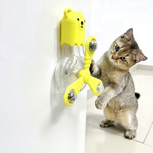 Bestverkochte beren-vormige katten speeltje, kattenknuffel met licht, geluid, roterende functies en multifunctionele voedsel dispenser, groothandel - Product Image 1