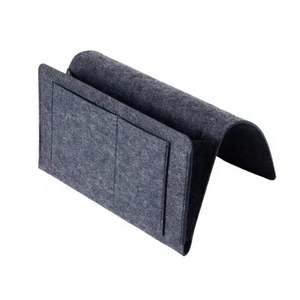 Sac de rangement en feutre pour chevet, 1 pièce, organisateur suspendu pour télécommande de lit, bureau, télévision, canapé, avec poches - Product Image 2