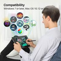 Tablette graphique à écran HUION KAMVAS Pro 12 avec stylet tactile sans batterie