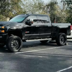 <span class=keywords><strong>Rines</strong></span> de Aleación de Aluminio Forjado Personalizados, Nuevos, de 22-26 Pulgadas, Negro Brillante, Fresados, con Diseño Cóncavo, 8 Birlos, PCD 8x170/180 <span class=keywords><strong>para</strong></span> <span class=keywords><strong>Chevy</strong></span> <span class=keywords><strong>Silverado</strong></span> HD - Product Image 4