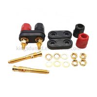 Fiches banane Couple Bornes Rouge Noir Connecteur Amplificateur Terminal Borne Binding Post Banana Haut-Parleur Plug Jack