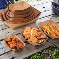 Boîte à emporter pour aliments, idéale pour poulet frit, snacks, riz, chips, plats, plateau en papier – pour sushis, avec finition mate