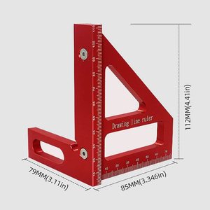 90/45 độ inch góc Cai Trị dụng cụ cầm tay cho chế biến gỗ góc bên phải đo Hợp kim nhôm công cụ định vị - Product Image 1